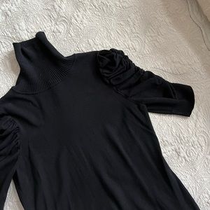 INC (International Concepts) Petite Black Turtleneck